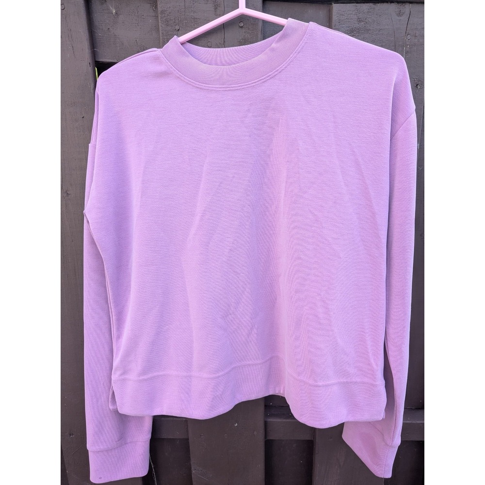 Athleta Sweatshirt Womens Size XS Purple Pink Crew‎ Neck Athleisure Flaw - Picture 2 of 12